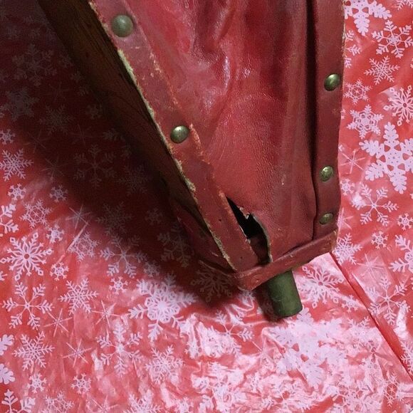 Bellows old wooden bellows with Scottish coat of arms baffle needs repair - Picture 6 of 7